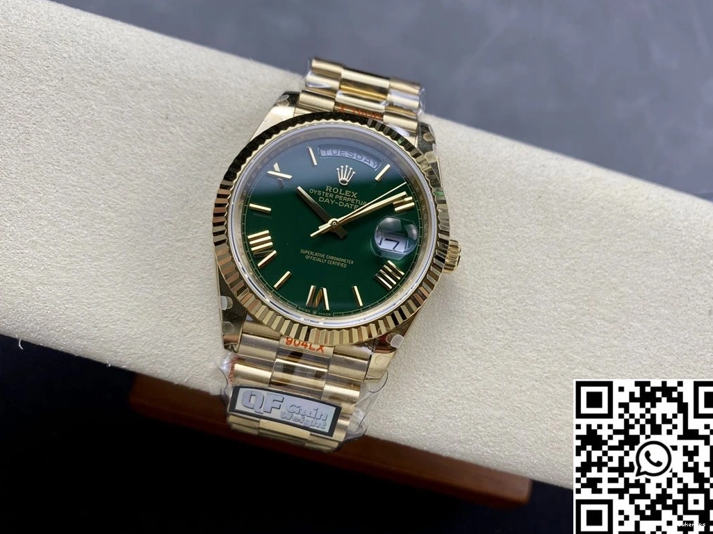 Rolex M228238-0061 QF Dial Factory Green Tungsten 1003 Contemporary Date v5 Day Steel 0724